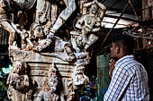 The great Chola temples of Tamil Nadu - the Sri Meenakshi-Sundareshwarar Temple of Madurai.  Natesha  (dancing Shiva) inside the  Pudu-mandapa.
